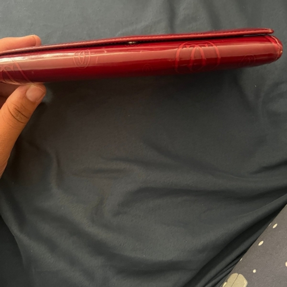 *Authentic*Cartier Bright Red Elegant Wallet .Has A Little Flaw. Cute👌 - Picture 2 of 16